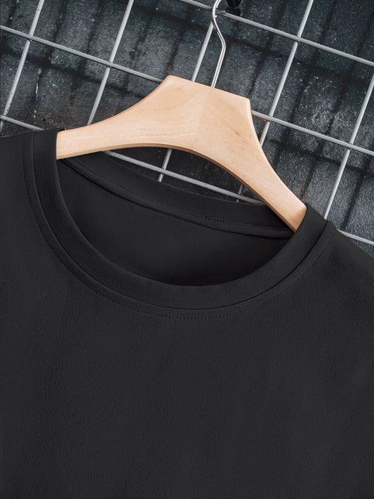 Men'S Casual Crew Neck T-Shirt with Leon 3D Print Graphic, Sleek Black Short Sleeve Tee, Perfect Gift for Men