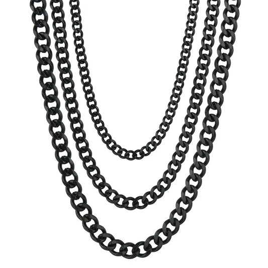 3.5-7MM Wide Stainless Steel Necklaces For Men Punk Cuban Link Chain Choker Women Hip Hop Fashion Party Jewelry Accessories