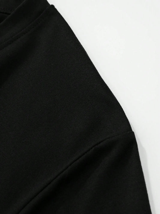 Men's Summer Slogan Print Round Neck Short Sleeve Casual T-Shirt