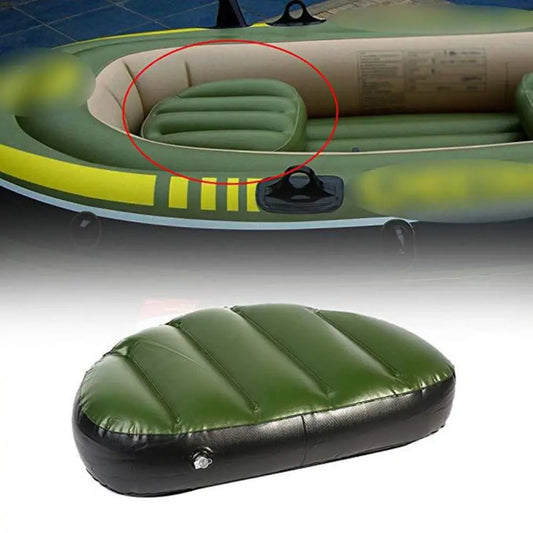 Waterproof Inflatable Seat Leakage-proof Water Sports Air Cushion Mat Green PVC Material Fishing Boat Cushion Kayak Accessories