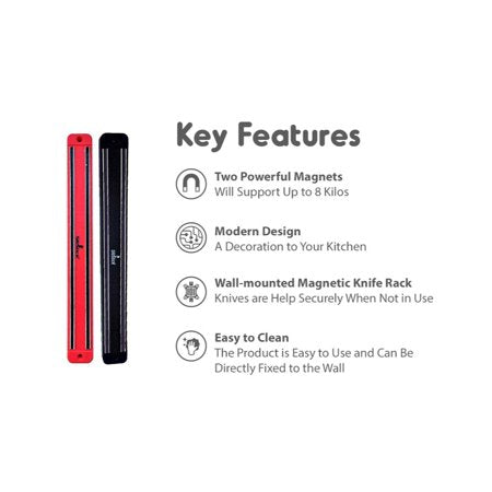 Magnetic Knife/Tool Rack - 4 Black