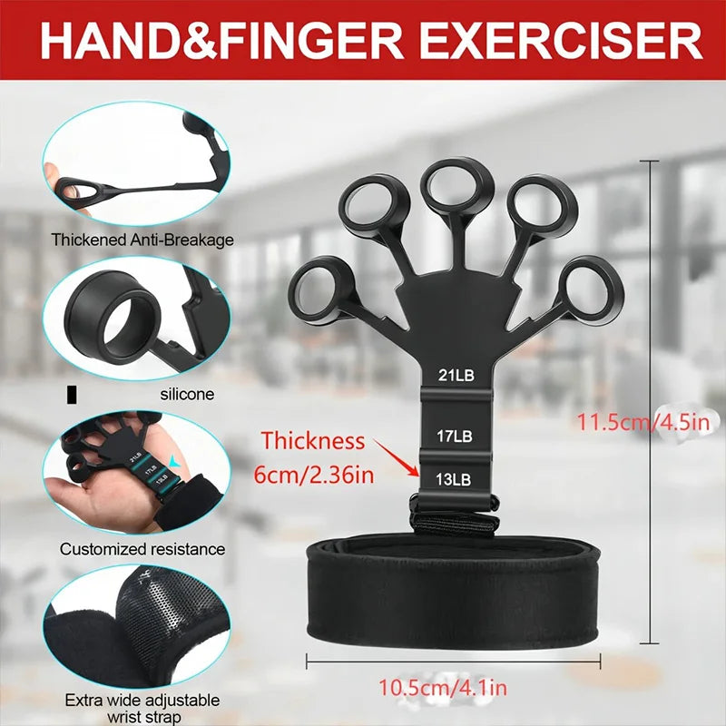 New Silicone Finger Trainer 5 Finger Wrist Stretcher Finger Strength Recovery Flexion and Extension Vein Trainer