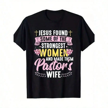 100% Cotton Pastor Wife Thanks Church Christian Gift T-shirt - 220g - Best