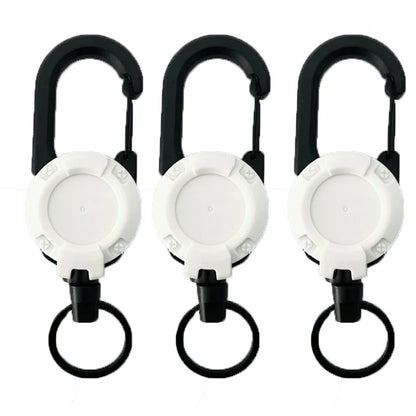 1/3Pcs Automatic Retractable Wire Rope Antitheft Easy-to-pull Buckle Rope Elastic Keychain Sporty Retractable Key Ring Anti Lost