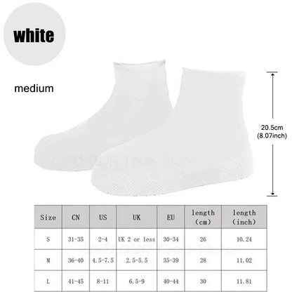 Waterproof Silicone Shoe Covers Protector Anti-Slip Boot For Outdoor Rainy Day Reusable Non-Slip Wear-Resistant Rain Shoe Covers