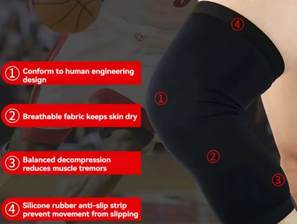 1Pcs Basketball Sports Knee Pads Unisex Elastic Knitted  Compression Leg Warmers for Outdoor Running Cycling Mountaineering