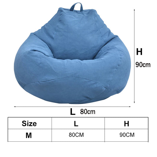 Large Small Lazy Sofa Cover Chairs Without Filler Linen Cloth Lounger Seat Bean Bag Pouf Puff Couch Tatami Living Room