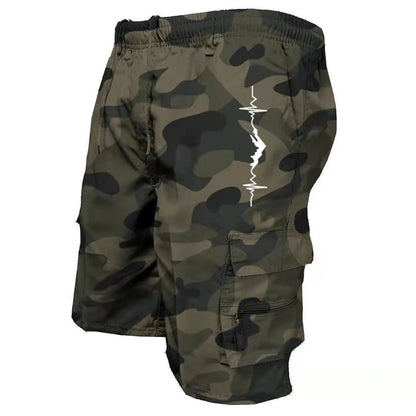 Men's Cargo Shorts Loose Casual Jogging Sweatpants Outdoor Summer Short Pants Sports Camouflage Trousers Work Hiking Short Pants