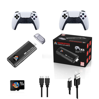Game Stick Video Console 30000 Games Double Wireless Controller Gamestick Retro Games Consola 4K Output, 15 Classic Emulators