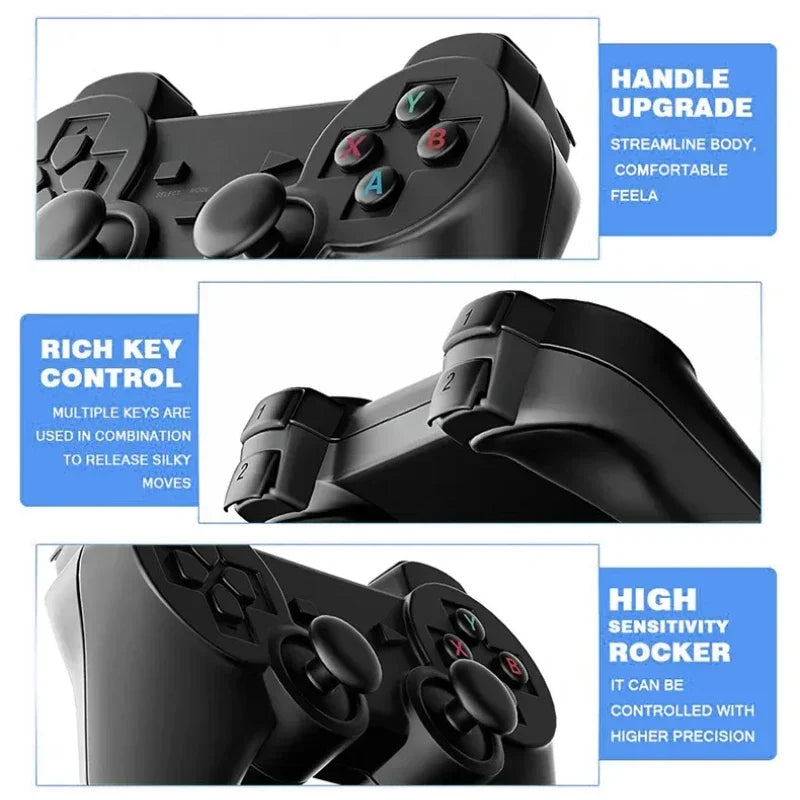 64GB 20000 Games Retro Video Game Consoles M8 Game Stick 4K 2.4G Wireless Console Dendy GameStick For GBA/MD/PS1 Children's Gift