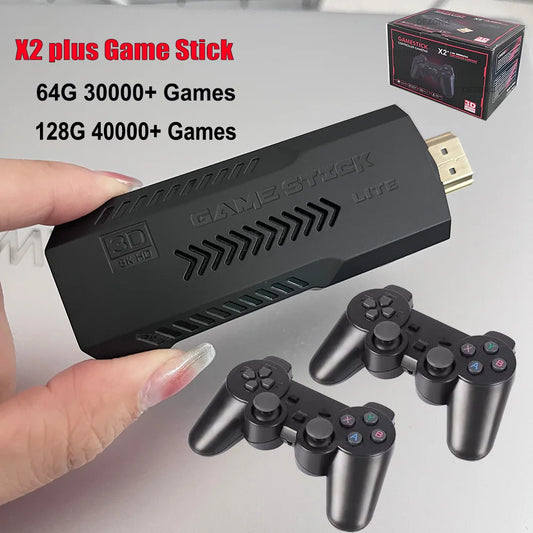 Game Stick X2 Plus Video Game Console 4K 40000 Games GD10 Plus Double Wireless Controller Gamestick Retro Games Consola