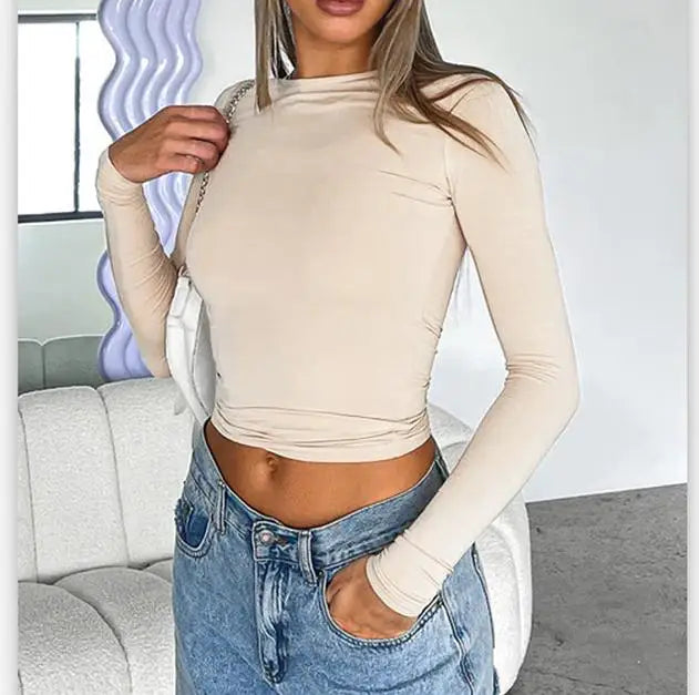Women Short Sleeve T-shirts Causal O Neck Solid Slim Fit Tee Summer Sexy Basic Crop Top Simple T Shirt Female Y2K Tops Clothes