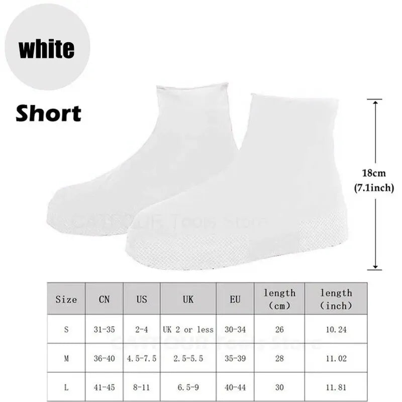 Waterproof Silicone Shoe Covers Protector Anti-Slip Boot For Outdoor Rainy Day Reusable Non-Slip Wear-Resistant Rain Shoe Covers