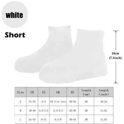 Waterproof Silicone Shoe Covers Protector Anti-Slip Boot For Outdoor Rainy Day Reusable Non-Slip Wear-Resistant Rain Shoe Covers