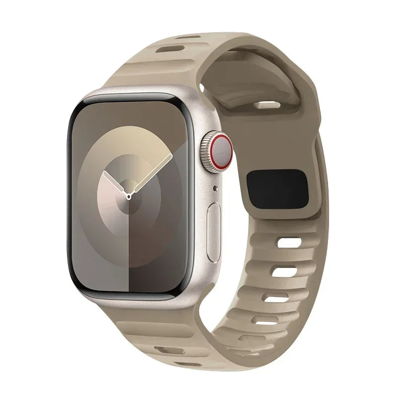 Silicone Sport Strap For Apple Watch Band 49mm 45mm 44mm 42mm 40mm 41mm 38 correa bracelet iwatch Series 9 8 7 6 5 4 3 se ultra