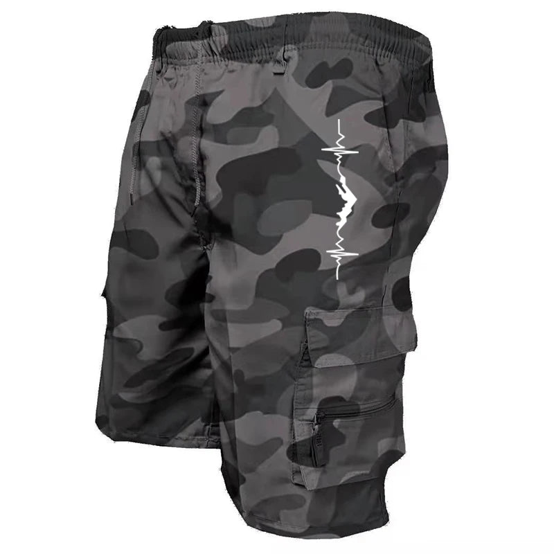 Men's Cargo Shorts Loose Casual Jogging Sweatpants Outdoor Summer Short Pants Sports Camouflage Trousers Work Hiking Short Pants