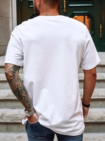 Durable] Men's Retro Cat Graphic T-Shirt - Black Short Sleeve Crewneck, 100% Cotton