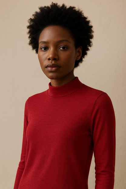 Autumn Winter Mock Neck Women Sweater Vintage Basic Solid Knitted Tops Casual Slim Pullover Korean Sweaters Simple Chic Jumpers