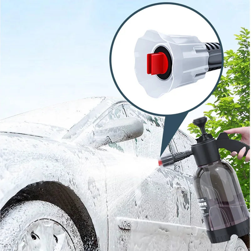 SEAMETAL 2L Car Wash Spray Bottle Foam Sprayer Hand Pump Foam Sprayer Car Air Pressure Spray Washer Auto Window Cleaning Tools