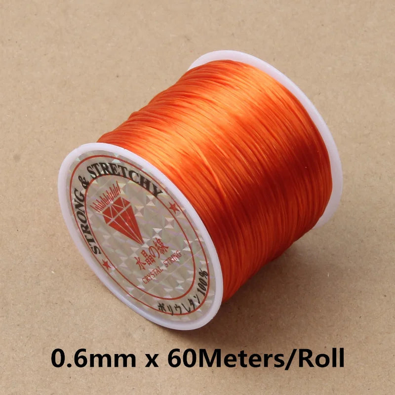 60M 0.5-1.2mm Strong Elastic Crystal Beading Cord Bracelet Necklace Stretch Thread String For Jewelry Making Diy Flexible Line