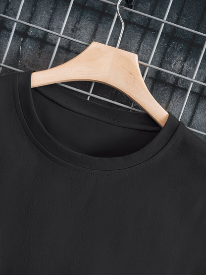 Men'S Casual Crew Neck T-Shirt with Leon 3D Print Graphic, Sleek Black Short Sleeve Tee, Perfect Gift for Men