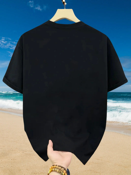 Men'S 100% Cotton T-Shirt with Diamond Pattern - Casual, Comfortable, and Versatile Short Sleeve Top for All Seasons