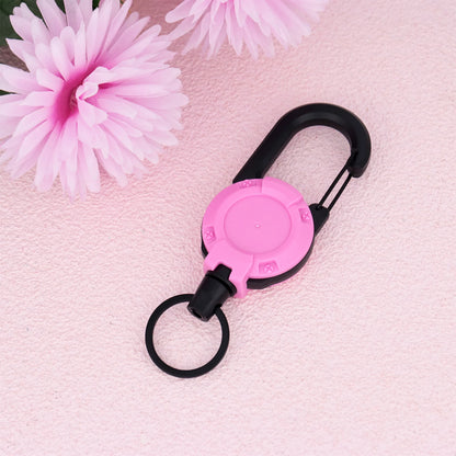 1/3Pcs Automatic Retractable Wire Rope Antitheft Easy-to-pull Buckle Rope Elastic Keychain Sporty Retractable Key Ring Anti Lost