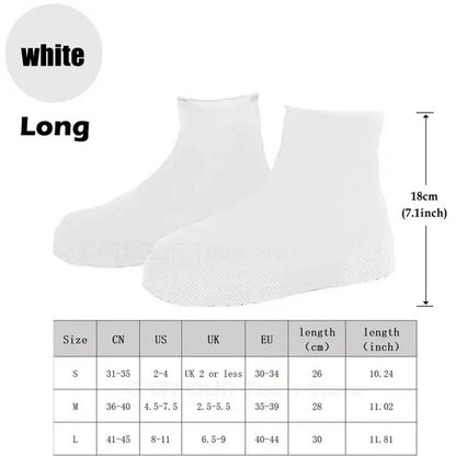 Waterproof Silicone Shoe Covers Protector Anti-Slip Boot For Outdoor Rainy Day Reusable Non-Slip Wear-Resistant Rain Shoe Covers