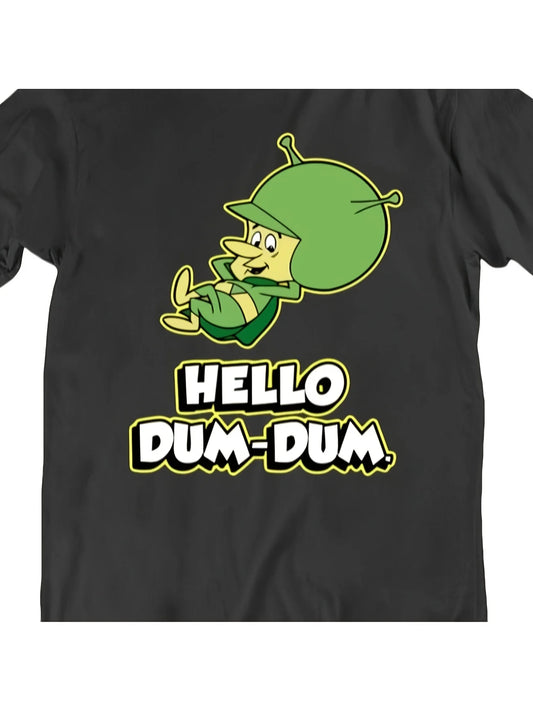 [180g Cotton Hello Dum-dum T-Shirt] High-quality 180g Pure Cotton Hello Dum-dum Print T-Shirt