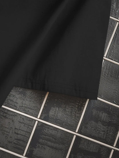 Men's Black Graphic T-Shirt - Pulp Fiction Inspired Design, Casual Crew Neck, Short Sleeve, Summer Polyester Tee