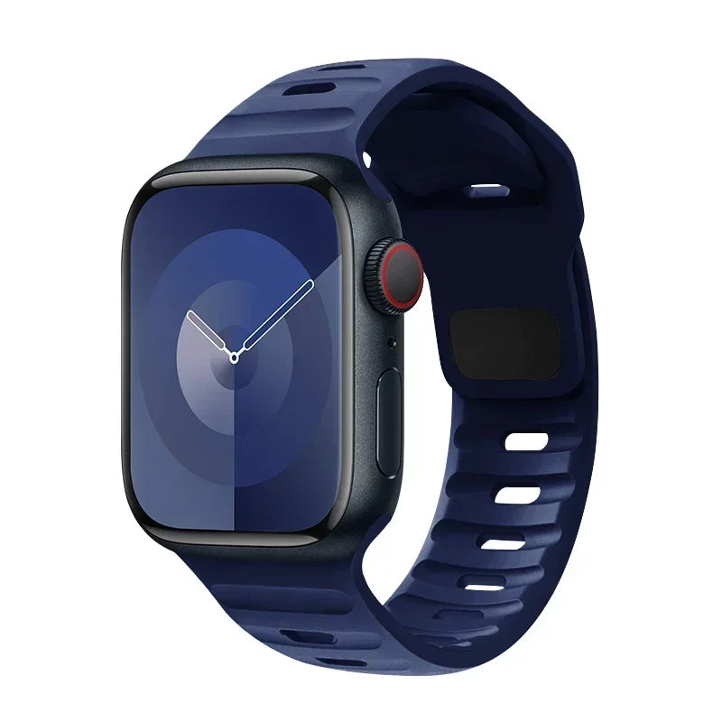 Silicone Sport Strap For Apple Watch Band 49mm 45mm 44mm 42mm 40mm 41mm 38 correa bracelet iwatch Series 9 8 7 6 5 4 3 se ultra