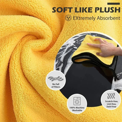 1/2/6pcs Microfiber Cleaning Towel Car Cleaning Cloths Professional Detailing Car Drying Microfiber Towel Wash Towel Accessories
