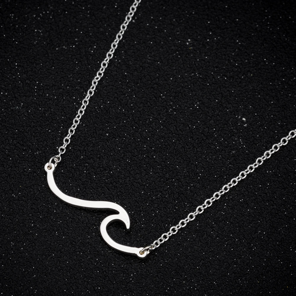 Sport Kayaking Pendant Neckalce Engraved Stainless Steel Jewelry for Women & Men Handmade Jewelry Surfing Boating Collares