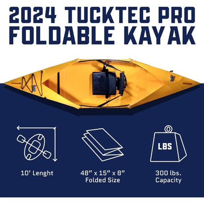 Tucktec 10' PRO Foldable Kayak - Full Size Folding Kayak - Portable Kayak for Adults - Made in USA