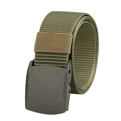 Sleek Casual Belt: Durable Imitation Nylon, Anti-Static, With Easy-Adjust Buckle - Perfect For Everyday Fashion