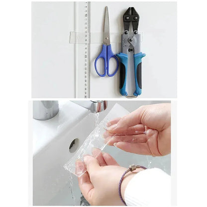 Nano Tape Double Sided Tape Transparent Reusable Waterproof Adhesive Tapes Cleanable Kitchen Bathroom Supplies Tapes