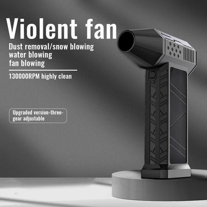 Mini Turbo Jet Fan Electric Air Duster with 3 Gear Adjustable 130000RPM Wind Speed 52m/s Car Computer Cleaning Blower Tool