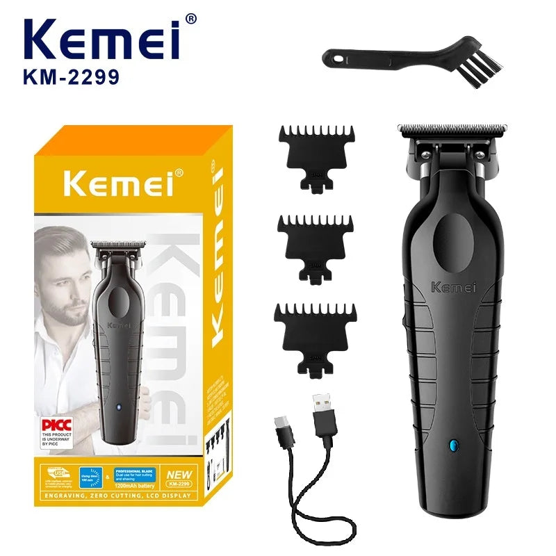 Kemei-Professional Hair Clipper Kit, Electric Shaver, Male Hair Cutting Machine, Men's Trimmer Machine, KM-2299, KM-2026,KM-5083