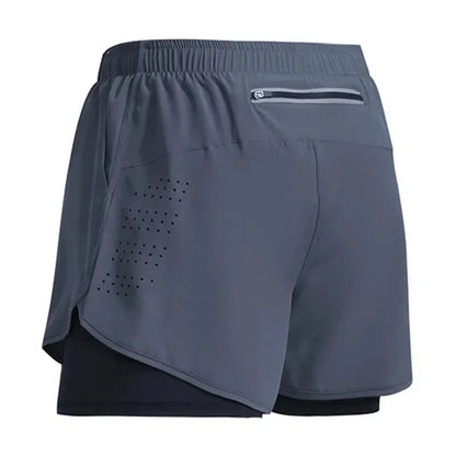 Men's Running Shorts 2025 New Release Gym Fitness 2-in-1 Exercise Summer Quick Dry Trendy Personalized Running Shorts