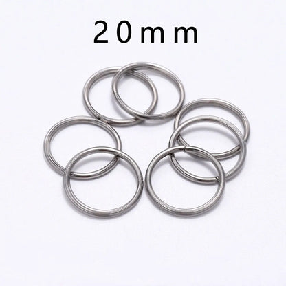 30-200Pcs 3-25mm Stainless Steel Split Ring Open Single Loops Jump Rings Connectors for DIY Jewelry Making Findings Accessories