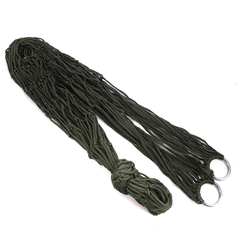 Portable Garden Outdoor Thickened Nylon Rope Hammock Indoor Mesh Hammock Portable Simple Hammock Swing Chair