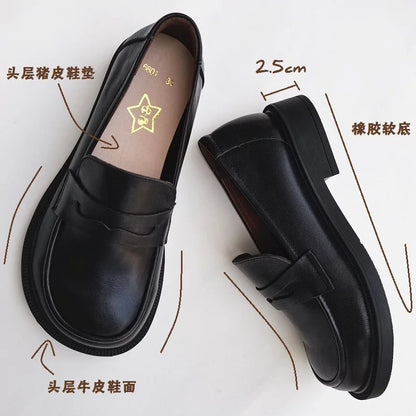 Careaymade-Women's Casual Shoes Slip on Oxford Shoes for Men Cowhide Leather shoes Male Work Shoes Spring Autumn Large size shoe