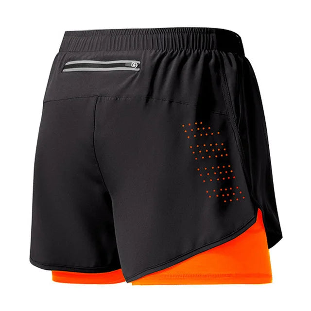 Men's Running Shorts 2025 New Release Gym Fitness 2-in-1 Exercise Summer Quick Dry Trendy Personalized Running Shorts
