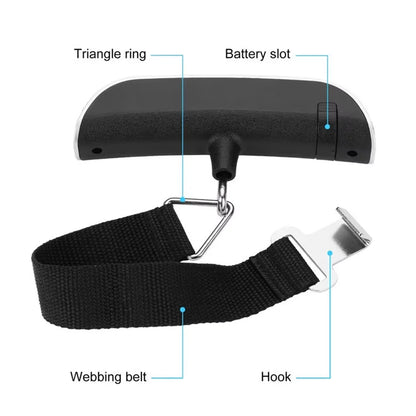 50kg Portable Hanging Scale Electronic Hand Luggage Scale Digital Display Suitcase 110lb Travel Baggage Bag Weighing Tools