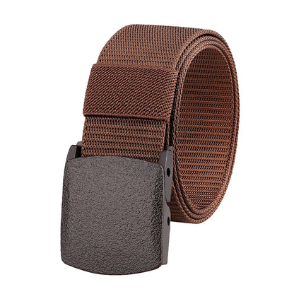 Sleek Casual Belt: Durable Imitation Nylon, Anti-Static, With Easy-Adjust Buckle - Perfect For Everyday Fashion