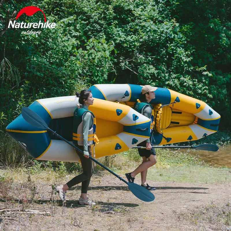 Naturehike 2023NEW LOUD inflatable kayak portable folding 210D nylon water attack boat fishing boat water sports 1-2 people