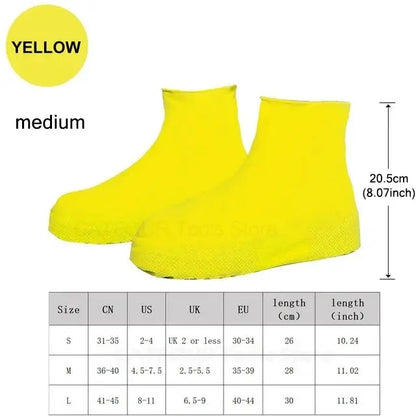 Waterproof Silicone Shoe Covers Protector Anti-Slip Boot For Outdoor Rainy Day Reusable Non-Slip Wear-Resistant Rain Shoe Covers