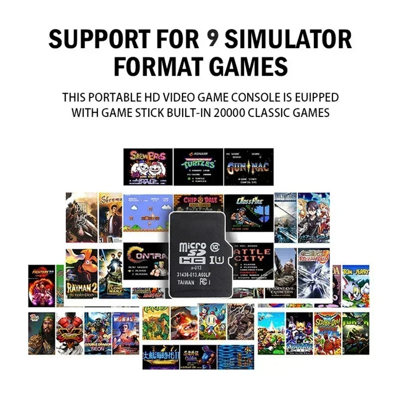 64GB 20000 Games Retro Video Game Consoles M8 Game Stick 4K 2.4G Wireless Console Dendy GameStick For GBA/MD/PS1 Children's Gift