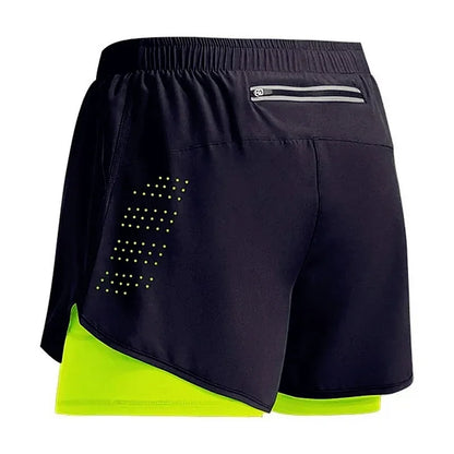 Men's Running Shorts 2025 New Release Gym Fitness 2-in-1 Exercise Summer Quick Dry Trendy Personalized Running Shorts