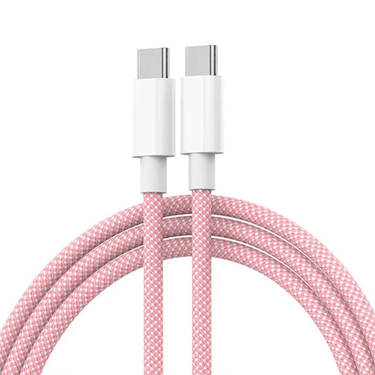 PD 60W Type C to Type C Color Cable For  iphone 15 15pro  Fast Charging For Xiaomi Samsung Huawei Type C Weaving Cable  1M 2M 3M